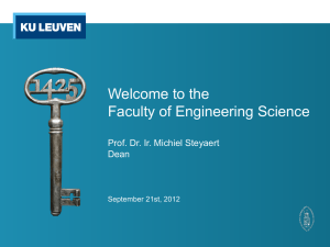 the Faculty of Engineering Science Prof. Dr. Ir. Michiel