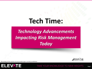 Technology Advancements Impacting Risk Management Today