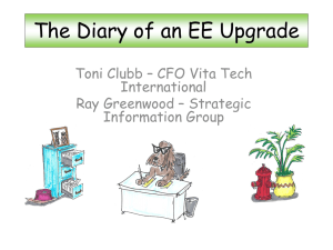 The Diary of an EE Upgrade - QAD West Coast User Group