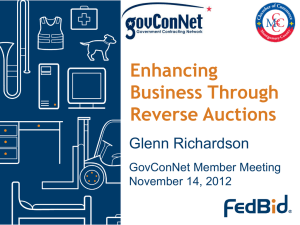 Enhancing Business Through Reverse Auctions