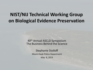 NIST/NIJ Technical Working Group on Biological Evidence