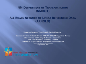 NM Department of Transportation (NMDOT) All Roads Network of
