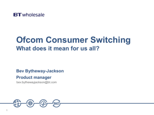 Ofcom Consumer Switching WebCall 27 February