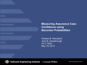 Measuring Assurance Case Confidence Using Baconian Probabilities