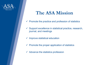 ASA Membership Highlight Presentation