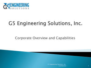 G5 Corporate Overview and Capabilities