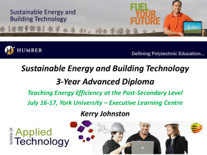 Kerry Johnston, Humber College - Sustainable Energy Initiative