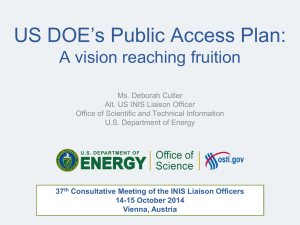 USA: USDOE`s Public Access Plan