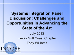 Systems Integration Panel Discussion