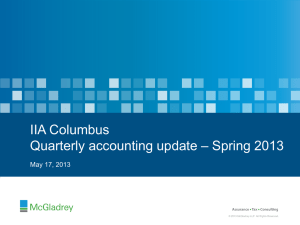 Accounting Updates (Brandon Rucker, McGladrey)