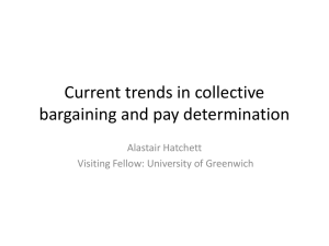 Current trends in collective bargaining and pay