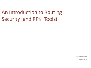 RPKI and Routing Security