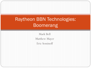 Raytheon BBN Technologies: Boomerang - Boomerang