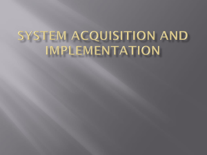 Acquisition and Implementation