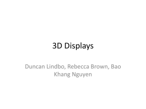 3D Displays - Computer Science