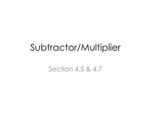 Subtractor/Multiplier