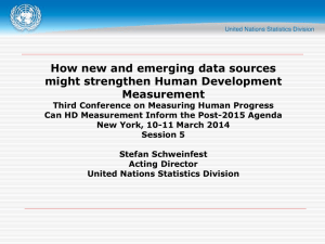 Stefan Schweinfest, Acting Director, United Nations Statistical Division