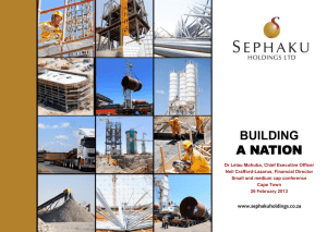 Sephaku Cement - Vunani Property Investment Fund