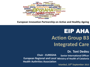 EIP AHA B3 - Integrated Care - European forum for primary care