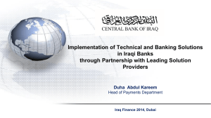 Implementation of technical and banking