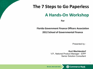 The 7 Steps to Go Paperless - Florida Government Finance Officers