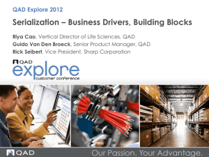 Serialization – Business Drivers, Building Blocks