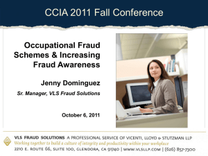 Occupational Fraud - Community College Internal Auditors