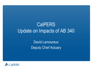 CalPERS Update on Impacts of AB 340 -