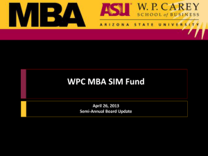 WPC MBA SIM Fund