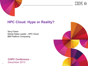 T. Fisher - HPC Cloud: Hype or Reality