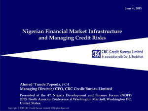 Nigerian Financial Market Infrastructure and Managing Risks