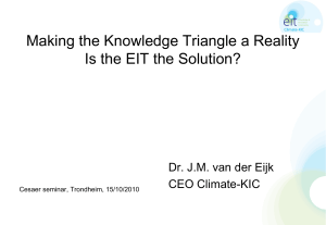 Making the knowledge triangle a reality