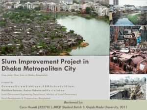 Slum Improvement Project in Dhaka Metropolitan City