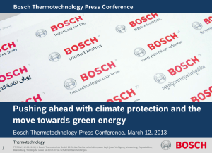 Bosch Thermotechnology Press Conference