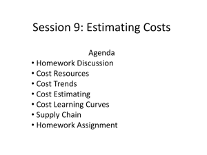 Estimating Costs