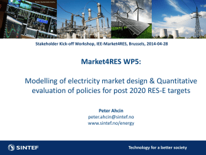 Modelling of electricity market design & quantitative