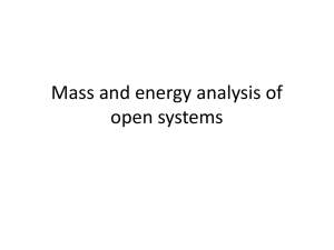 First Law for open systems