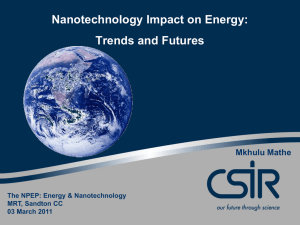 Nanotechnology Impact on Energy: Trends and Futures