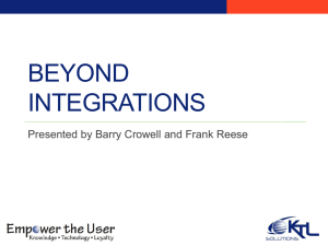 2012 Integrations Presentation