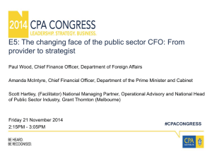 E5: The changing face of the public sector CFO