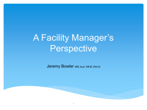 A Facility Managers Perspective