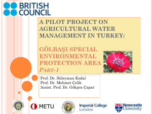 a pilot project on agricultural water management in turkey