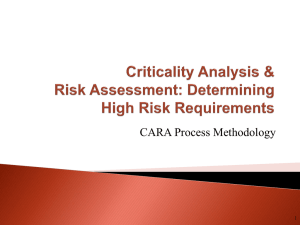 Criticality Analysis & Risk Assessment