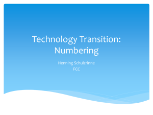 Technology Transitions: Numbering - NANC