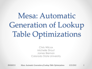 Mesa: Automatic Generation of Lookup Table Optimizations