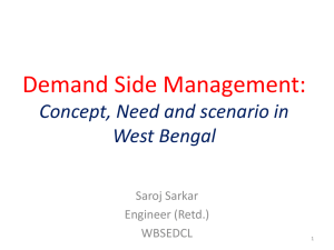 Demand Side Management* Concept and Need For It.