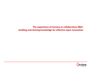 The experience of Acciona in collaborative R&D