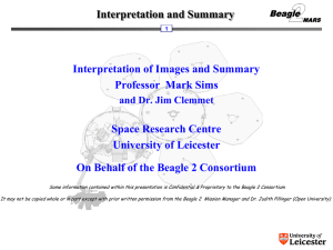 Beagle 2 Scientific Instrument Summary