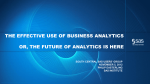 The Effective Use of Business Analytics