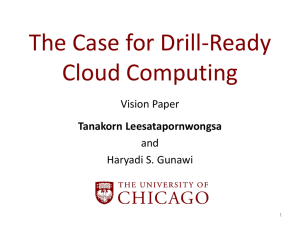 The Case for Drill-Ready Cloud Computing
